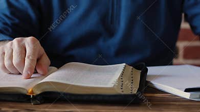 Bible study with a cup of coffee