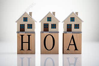 Row Of House Models On HOA Cubic Blocks