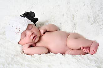 Newborn baby girl