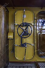 Tall ship and antique anti flood door