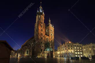 Bazylika Mariacka Church in Krakow Poland