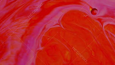 Beautiful Flow of Pink and Red Liquid.