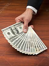 Money Hand Business Cash Dollars