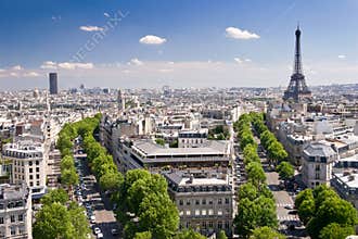 View on Paris from Arc de Triomphe