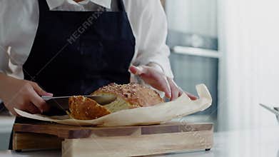 Fresh Hot Bread Just Out Of Oven.