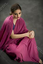 Portrait with traditional costume. Indian style