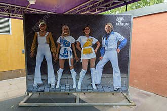 Picture of famous Swedish ABBA band at ABBA The Museum in Sweden