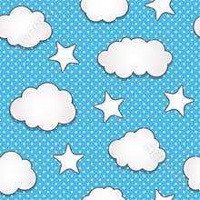 Clouds seamless pattern