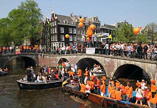 Queen's Day in Amsterdam,30th of April each Year