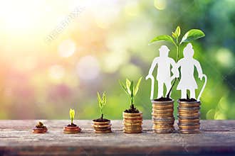 Retirement Concept And Survivor`s Pension Wife