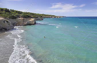 The most beautiful coast of Apulia: Torre Sant` Andrea, Otranto , ITALY Lecce.