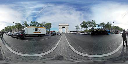 360 Vr Of Arc De Triomphe In Paris