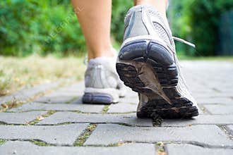 Sport shoes recreation walking woman