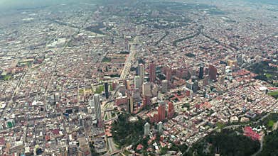 Bogota, Colombia from above