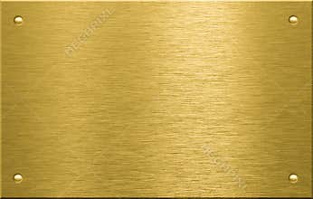 Brass or bronze metal plate with rivets