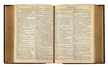 Vintage Book with Text