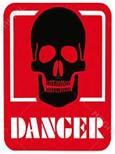 DANGER OF DEATH - Hazard Warning Sign