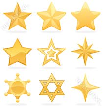 Golden Star Icons