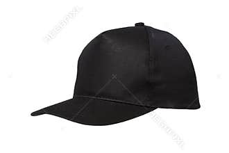 new clean baseball cap black isolated on white background