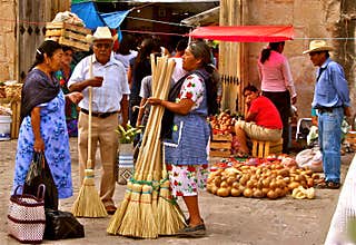 Broom Seller, Tlacolula market, Mexico