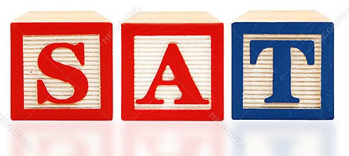 Alphabet Blocks SAT Scholastic Assessment Test