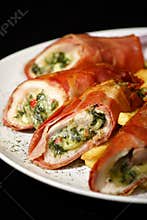 Chicken breast stuffed with broccoli and cheese