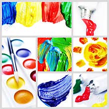 Color Paint Collage
