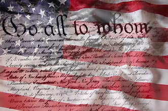 American Flag & Constitution