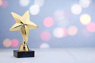 Winner or 1st place gold trophy award