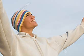 Faith, happy smiling teen