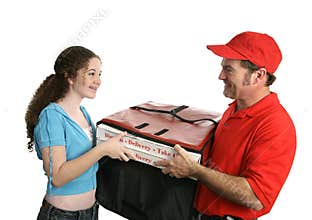 Happy Pizza Customer