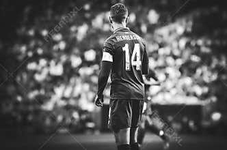 Madrid, Spain - 01 MAY 2019: Jordan Henderson during the UEFA Champions League 2019 final match between FC Liverpool  vs Tottenham