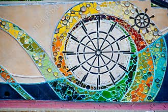 Spiral Nautical Mural on Building