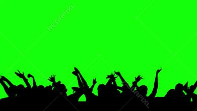Crowd cheering green screen video