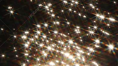 Sun reflecting from water surface, serene summer scene