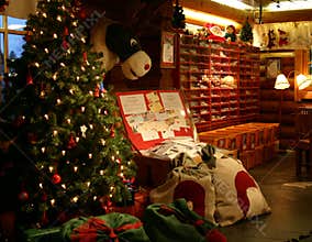 Inside of the Santa Claus' main post office