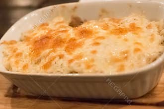 Baked Cheese on Rice