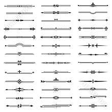 Vintage line separator. Decorative elegant retro fancy lines dividers frame border for text vector abstract hand drawn