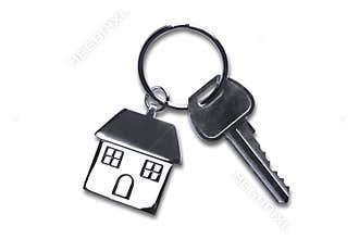 New house keys with clipping path