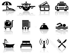 Hotel and travel icons