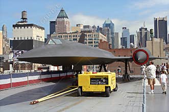 Lockheed A-12 jet on USS Intrepid