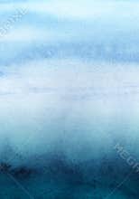Abstract watercolor background. Aquamarine Gradient from light to dark. Ink blue ombre. Hand drawn watercolor