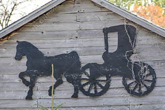 Amish Horse and Buggy Silhouette