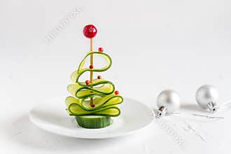 Cucumber Christmas tree