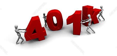 Team of People Pushing Together 401k