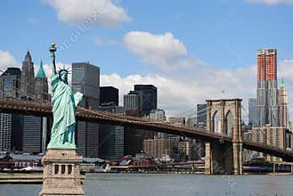 Statue of Liberty and New York City Skyline