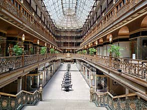 History building Cleveland Arcade inside Ohio USA