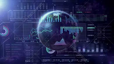 Animation on the subject of Big Data World