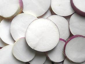 Sliced cut Turnip