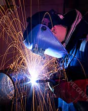 MIG welding on steel tube